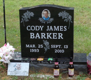 Cody Barker's Headstone